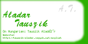 aladar tauszik business card